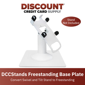 Freestanding Countertop Base Plate for Terminal and POS Equipment Stands (White)