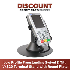 Verifone Vx820 Freestanding Low Swivel and Tilt Stand with Round Plate