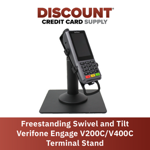 Verifone V200 & Verifone V400 Freestanding Swivel and Tilt Stand with Square Plate