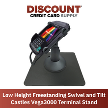 Load image into Gallery viewer, Castles VEGA3000 Freestanding Low Swivel and Tilt Touch Countertop Stand
