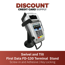 Load image into Gallery viewer, First Data FD130 / FD150 Swivel and Tilt Stand with Key Locking Mechanism
