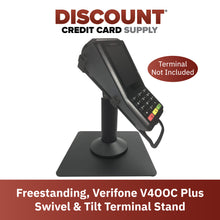 Load image into Gallery viewer, Verifone V400C Plus Freestanding Swivel and Tilt Stand with Square Plate
