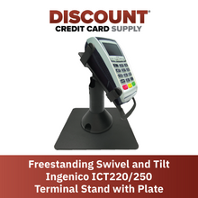 Load image into Gallery viewer, Ingenico ICT 220 &amp; ICT 250 Freestanding Swivel and Tilt Stand with Square Plate
