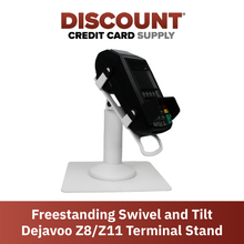 Load image into Gallery viewer, Dejavoo Z8 &amp; Dejavoo Z11 Freestanding Swivel and Tilt Stand with Square Plate (White)
