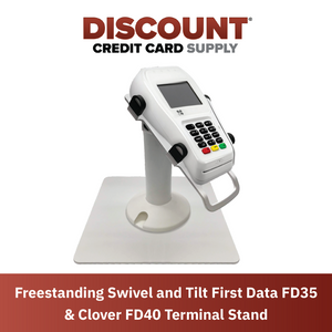 First Data FD-35 & Clover FD-40 Freestanding Swivel and Tilt Stand (White)