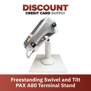 Pax A80 Freestanding Swivel and Tilt Stand with Square Plate (White)