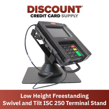 Load image into Gallery viewer, Ingenico ISC 250 Freestanding Low Swivel and Tilt Stand with Square Plate
