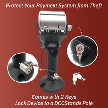 Load image into Gallery viewer, PAX A80 Swivel and Tilt Stand with Device to Stand Security Tether Lock, Two Keys 8&quot;
