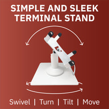 Load image into Gallery viewer, PAX A80 Freestanding Low Swivel and Tilt Stand with Square Plate (White)
