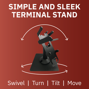 First Data FD130 / FD150 Freestanding Swivel and Tilt Stand with Square Plate and Key Locking Mechanism
