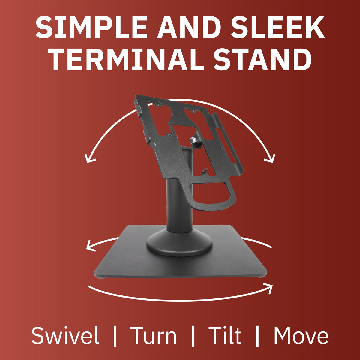 DCCStands – Pax Px5 Freestanding Swivel and Tilt Stand with Square Plate