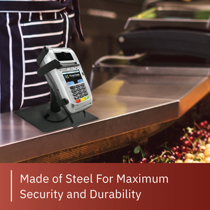 First Data FD130 / FD150 Freestanding Swivel and Tilt Stand with Square Plate and Key Locking Mechanism