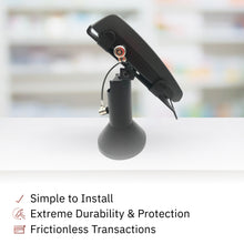 Load image into Gallery viewer, Ingenico IPP 310 / 315 / 320 / 350 Swivel and Tilt Stand with Device to Stand Security Tether Lock, Two Keys 8&quot;
