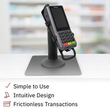Load image into Gallery viewer, Verifone P200 / P400 Freestanding Swivel and Tilt Stand with Square Plate
