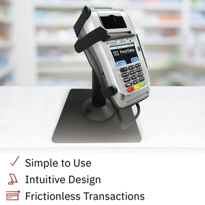 First Data FD130 / FD150 Freestanding Swivel and Tilt Stand with Square Plate and Key Locking Mechanism