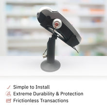 Load image into Gallery viewer, Verifone Vx520 Swivel and Tilt Stand with Device to Stand Security Tether Lock, Two Keys 8&quot;
