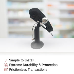 Ingenico ICT 220 & ICT 250 Swivel and Tilt Stand with Device to Stand Security Tether Lock, Two Keys 8"