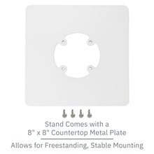 Load image into Gallery viewer, PAX A80 Freestanding Low Swivel and Tilt Stand with Square Plate (White)
