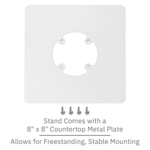 PAX A80 Freestanding Low Swivel and Tilt Stand with Square Plate (White)