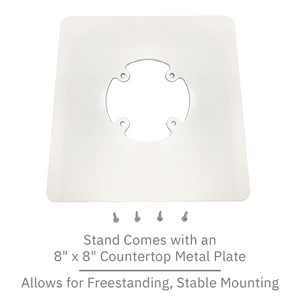Clover Mini / Mini 3 Freestanding Swivel and Tilt Stand with Square Plate (White)