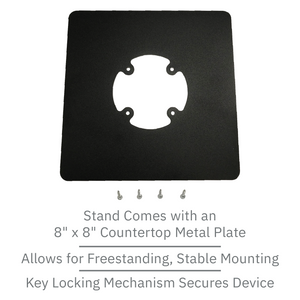 First Data FD130 / FD150 Freestanding Swivel and Tilt Stand with Square Plate and Key Locking Mechanism