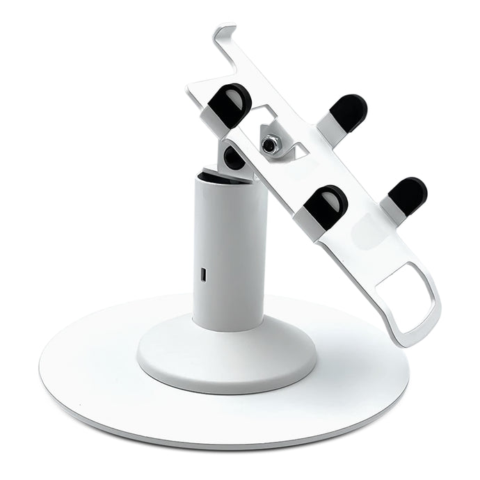 First Data FD35 & Clover FD40 Freestanding Low Swivel and Tilt Stand with Round Plate (White)