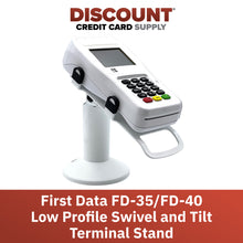 Load image into Gallery viewer, First Data FD35 / FD40 Low Swivel and Tilt Stand (White)
