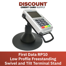 Load image into Gallery viewer, First Data RP10 Low Freestanding Swivel Stand with Round Plate

