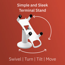 Load image into Gallery viewer, Dejavoo Z8 &amp; Dejavoo Z11 Freestanding Low Swivel and Tilt Stand with Square Plate (White)
