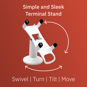 Dejavoo Z8 & Dejavoo Z11 Freestanding Low Swivel and Tilt Stand with Square Plate (White)