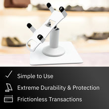 Load image into Gallery viewer, Dejavoo Z8 &amp; Dejavoo Z11 Freestanding Low Swivel and Tilt Stand with Square Plate (White)
