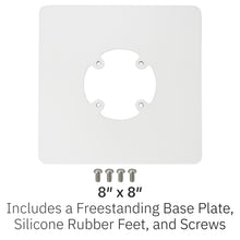 Load image into Gallery viewer, First Data FD35 / FD40 Freestanding Low Swivel and Tilt Stand with Square Plate (White)
