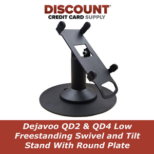 Dejavoo QD2 & QD4 Low Freestanding Swivel and Tilt Stand With Round Plate