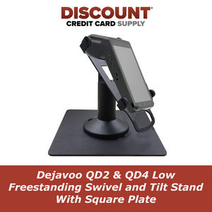 Dejavoo QD2, QD4, & QD5 Low Freestanding Swivel and Tilt Stand with Square Plate