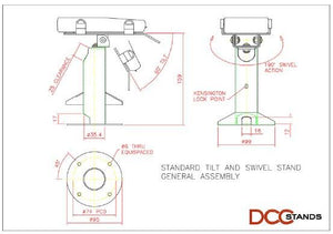 PAX A920 / A920 Pro Freestanding Swivel and Tilt Stand with Round Plate (White)