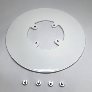 Clover Flex Low Freestanding Swivel Stand with Round Plate (White)